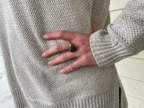 Ring  - brass w/wood heart