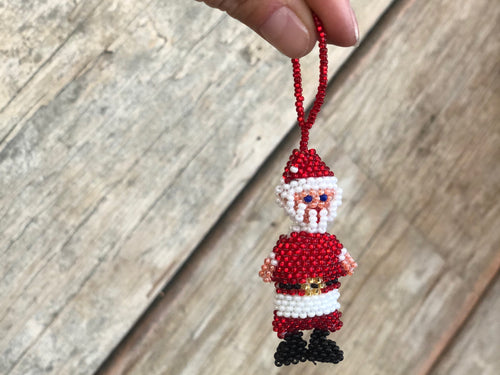 Beaded ornament - Santa sm