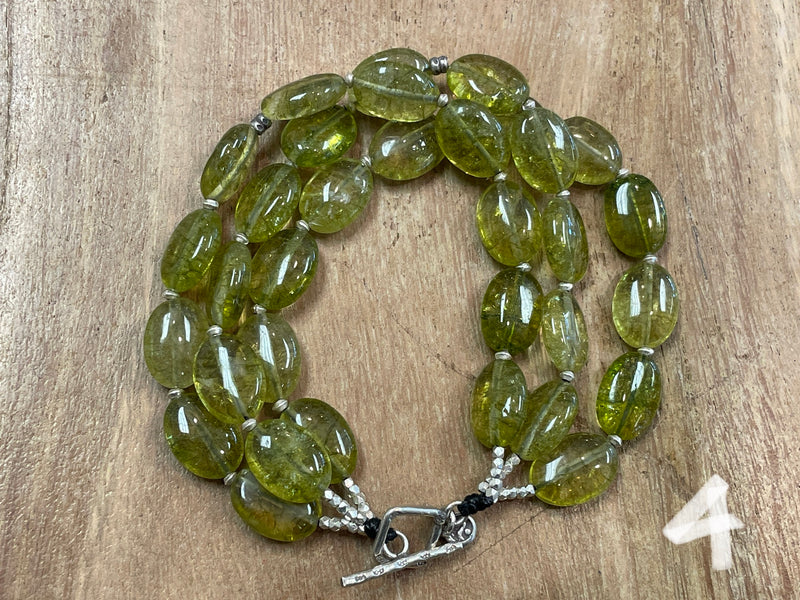 Bracelet - stone strands on silver