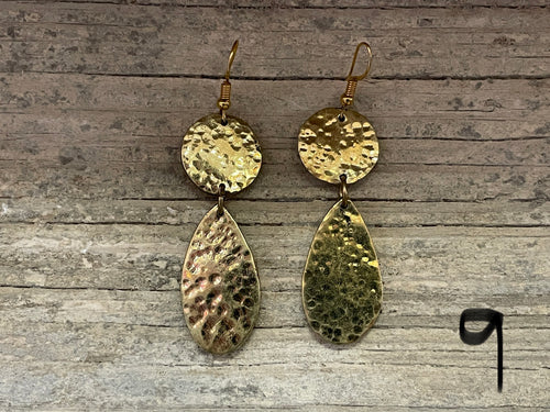 Earrings - brass hard lg