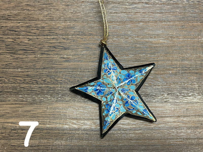 Paper Mache Star Ornaments - SM