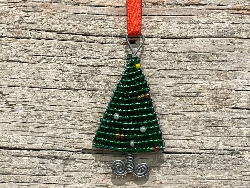 Ornament - Beaded Wire Tree