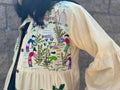 Button up Dress/Duster - Embroidered Scene ONE OF A KIND