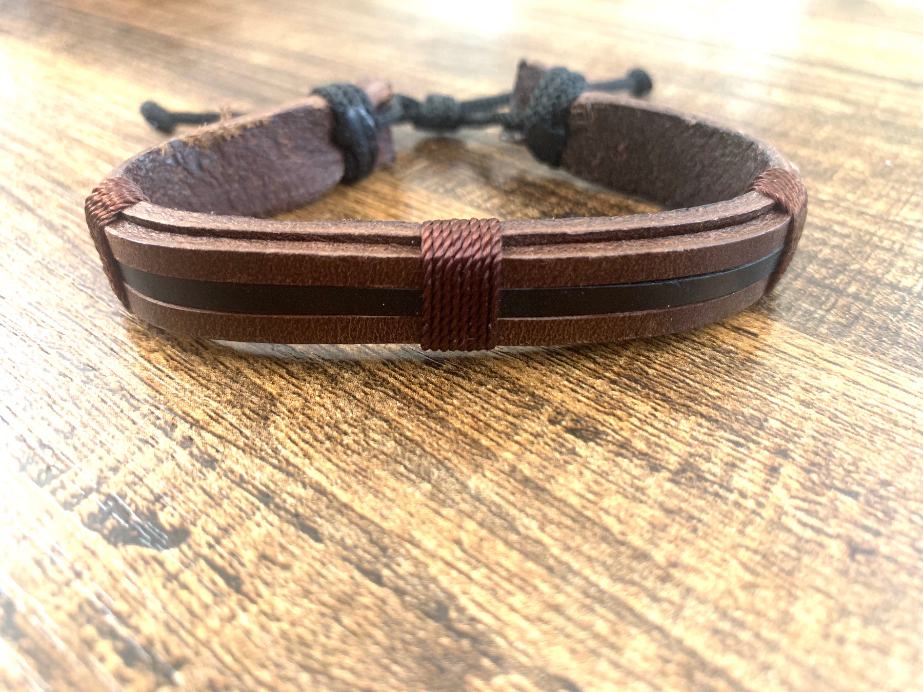 brown leather adjustable