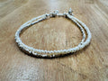 Bracelet - tiny silver pearls