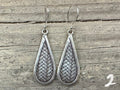 Woven Thai Silver Earrings - L