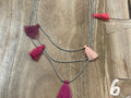 Necklace - 3 row tassel