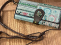 Crossbody Wallet - leather fine stitch fold