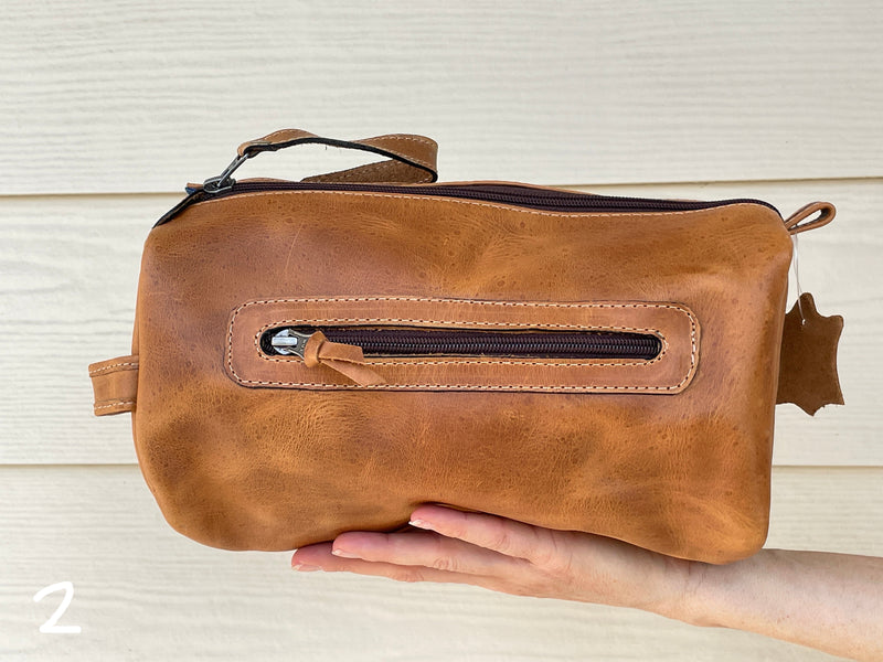 Leather - toiletry bag
