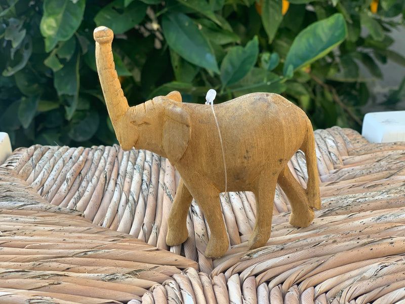Wooden elephant sm 4"