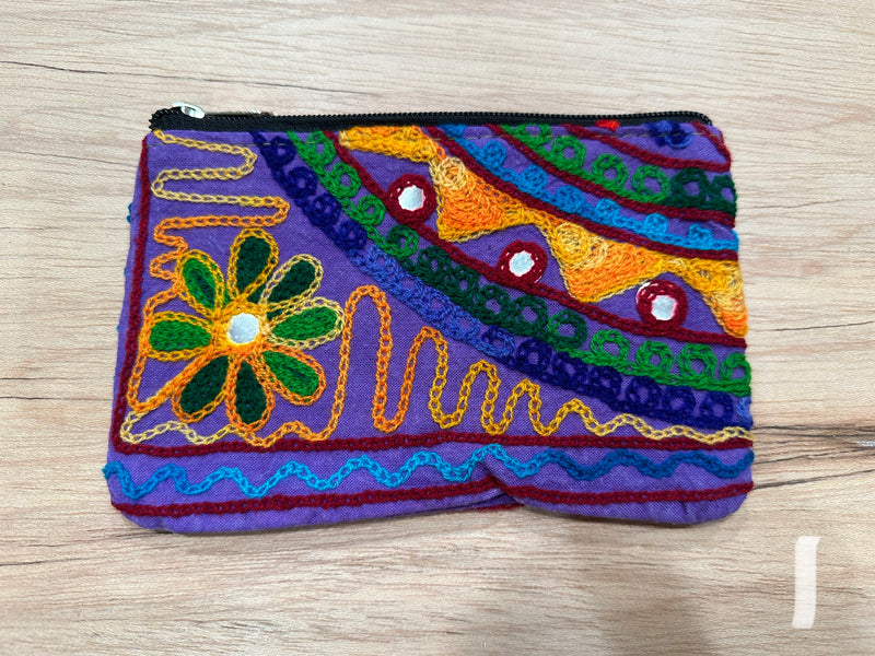 Pouch - colorful embroidery