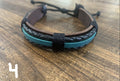 Leather bracelet adjustable - colors