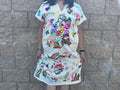 Tunic Dress - Embroidered Nature - OSFM