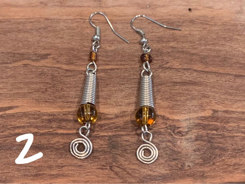 Earrings - Cone & glass