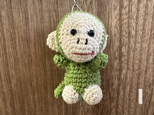 Crochet monkey keychain
