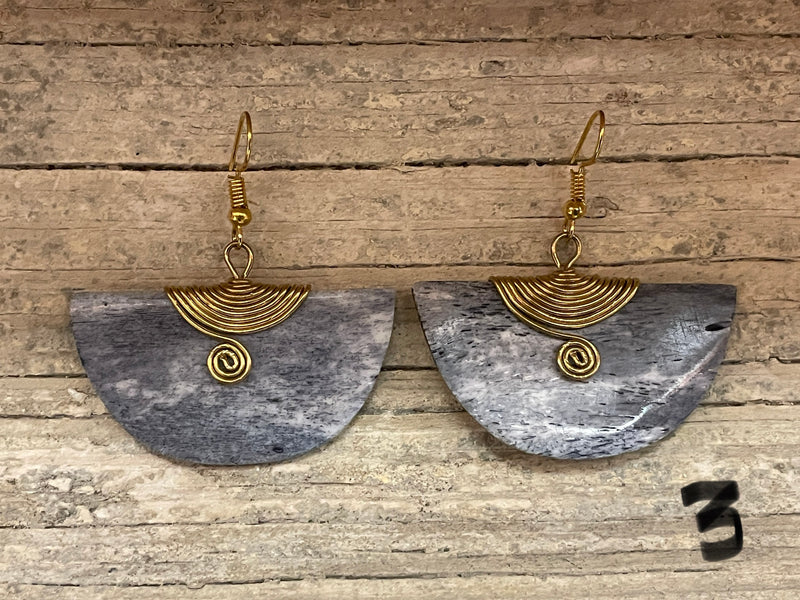 Earrings - bone wire collar