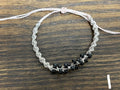 Bracelet - wax cotton w/beads