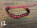 Bracelet - wax cotton w/beads