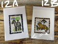 Embroidered Greeting Cards - Animals & African Scenes