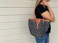 Basket purse - navy med shoulder bag