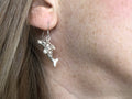 Silver earrings - Dolphin Carved