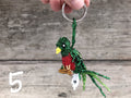 Beaded bird keychain