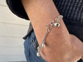 Bracelet - silver chain with hearts - MORE STYLES