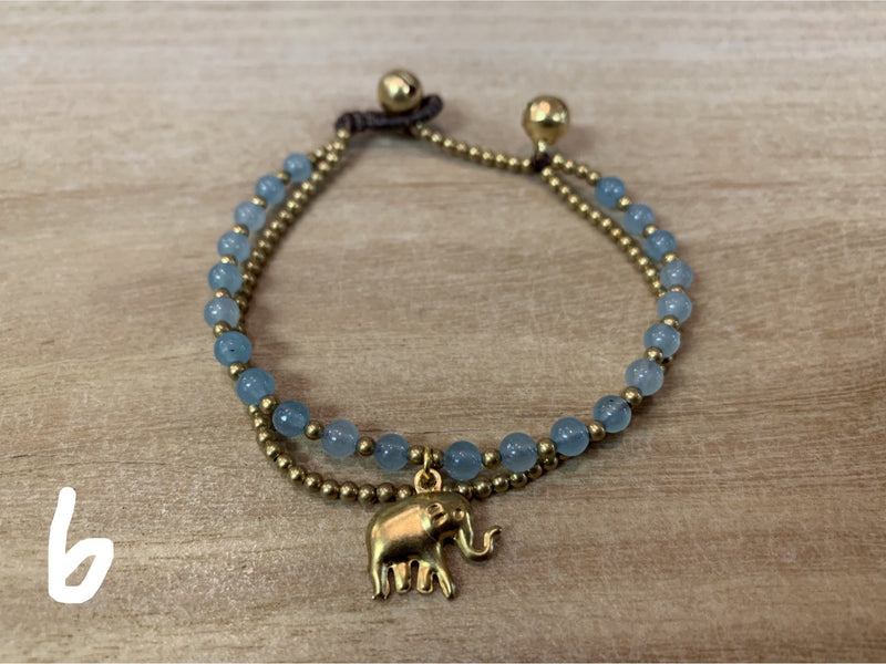 Bracelet - fashion stone elephant MORE COLORS