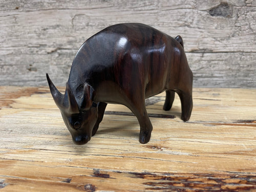 Dark hand carved ox