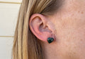 Earrings - Jade stud silver