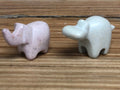 Soapstone Elephant Hippo Duo - tiny