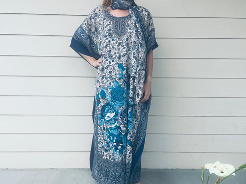 Dress- Caftan with scarf