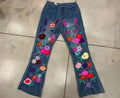 Jeans lightweight - size 12/14 - Embroidered - 34" x 34"