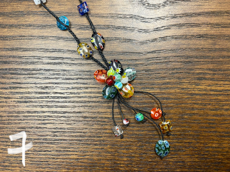 Necklace - Glass Bead Flower