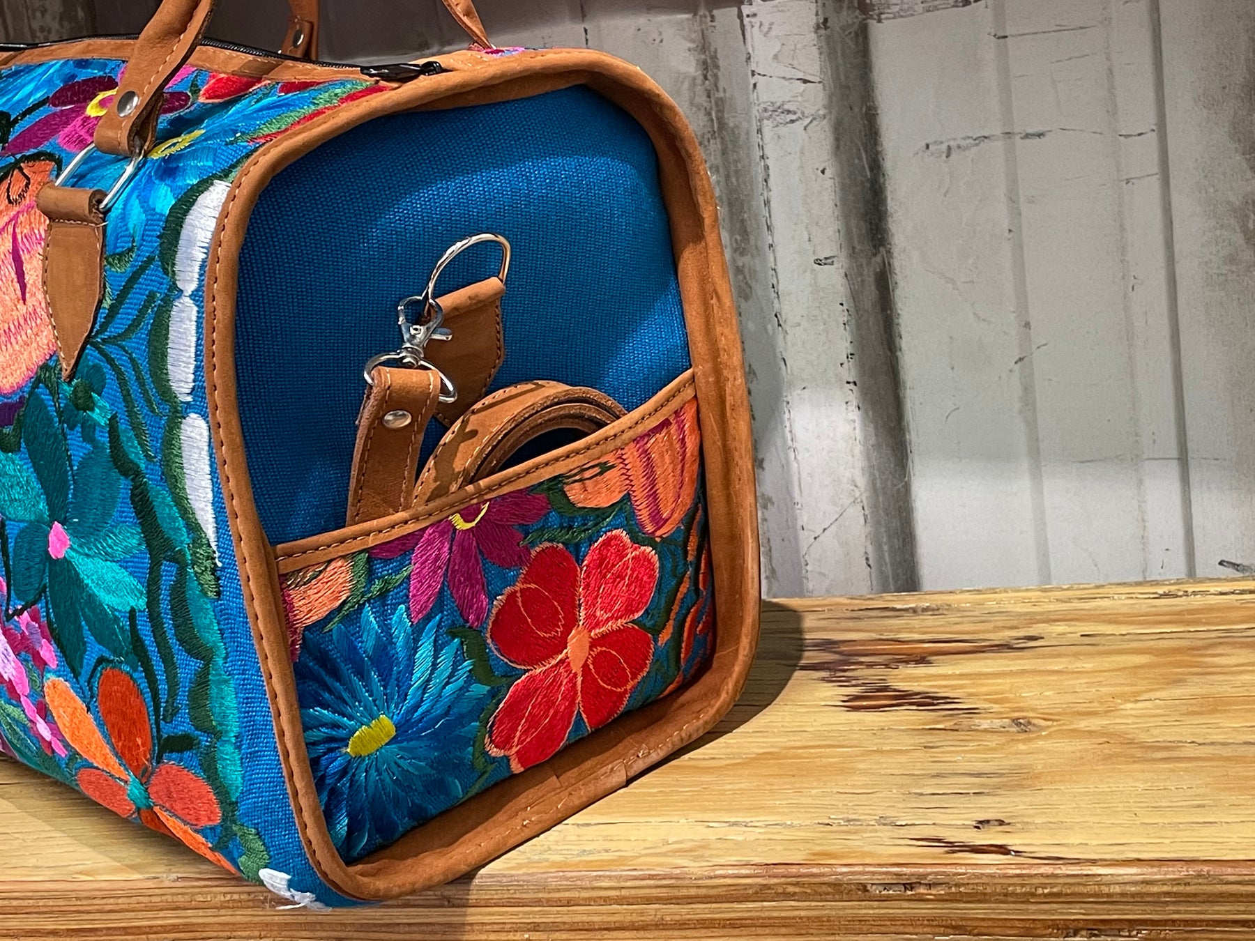 Speedy bag - embroidered flower – Shop with a Mission