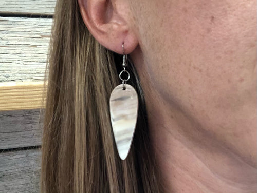 Teardrop horn earrings