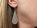 Woven Thai Silver Earrings - L