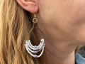 Earrings - white w/turkana bead