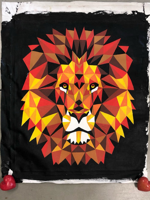 Painting - Lion Geo L - TWO COLOR OPTIONS