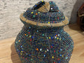 Beaded Basket with Lid - Med Jar
