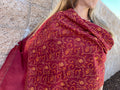 Needlework flower shawl