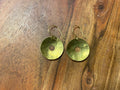 Earrings - brass buttons
