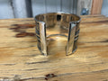 Silver plated brass cuff - Large