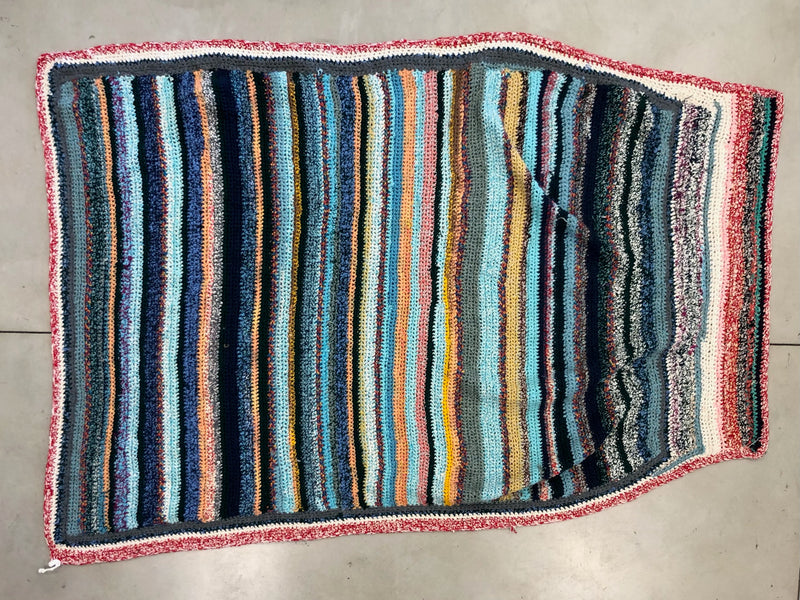 crazy crochet blanket - recycled sweaters