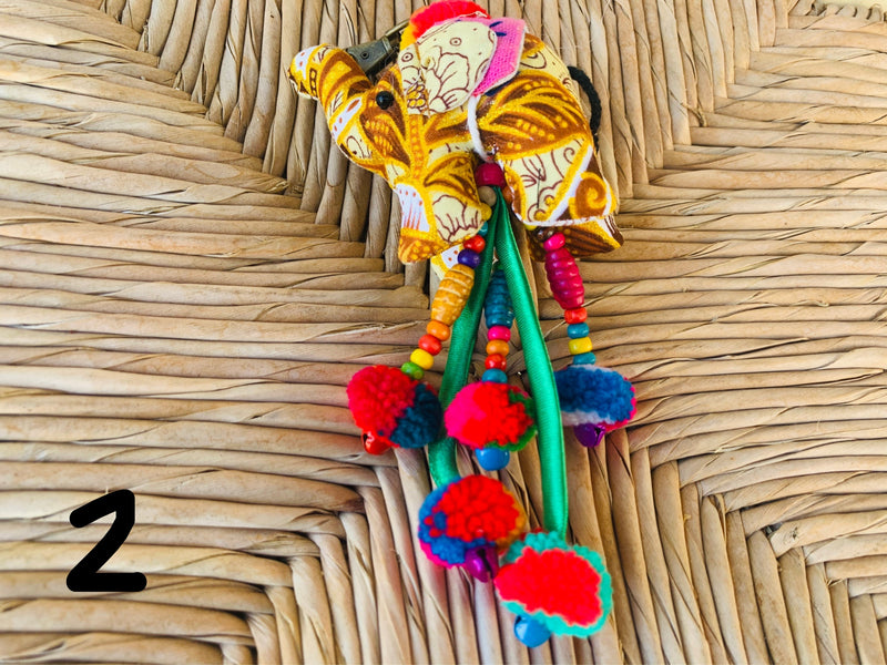 Elephant - hanging key - MULTIPLE COLORS