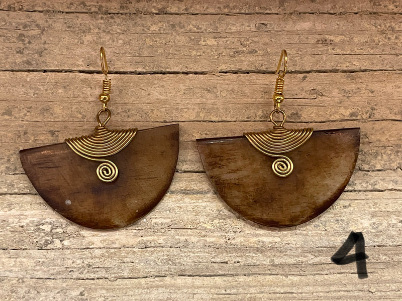 Earrings - bone wire collar