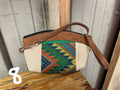 Crossbody Cosmetic / Clutch - White w/ Colorful