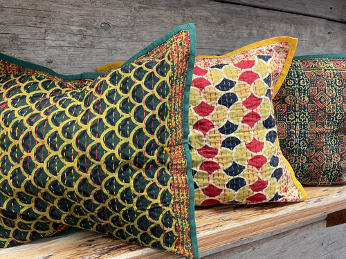Kantha 16" x 14.5" pillow cover - MORE COLORS
