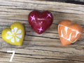 Soapstone Hearts puffy - set of 3
