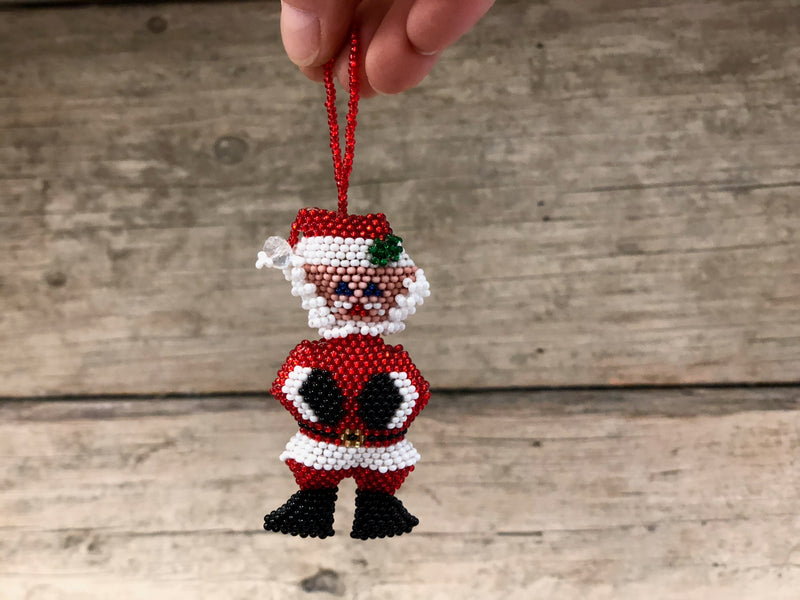 Beaded ornament - Santa lg